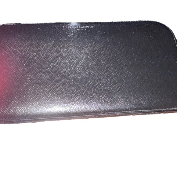 Saint Laurent Handbags - SAINT LAURENT PARIS ZIP AROUND WALLET GRAIN DEPOUDRE EMBOSSED LEATHER MRSP $780